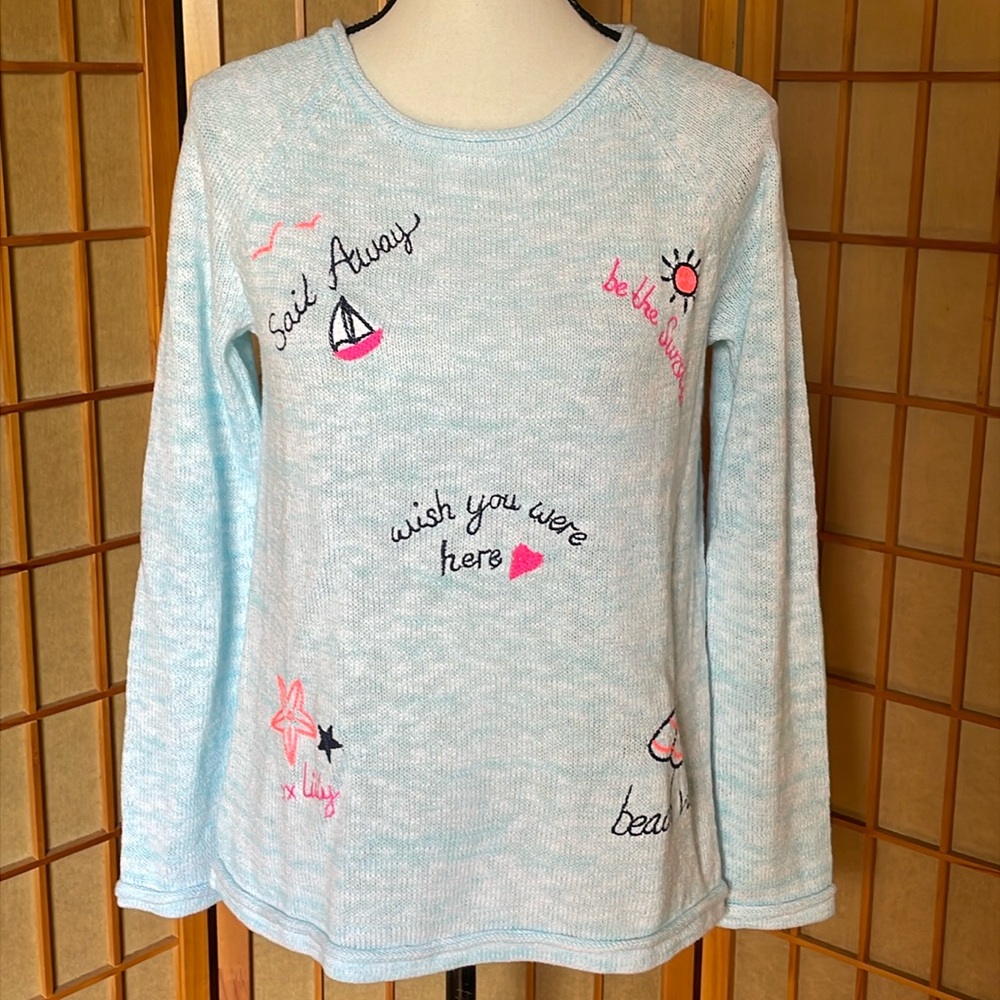 Lilly Pulitzer Sweater Celestial Blue Sailabration Sweater - Picture 3 of 14